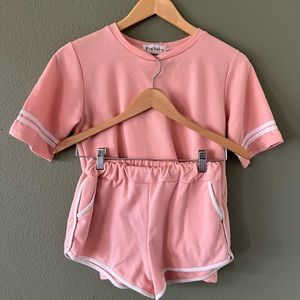 Two Piece Pink Lounge Set